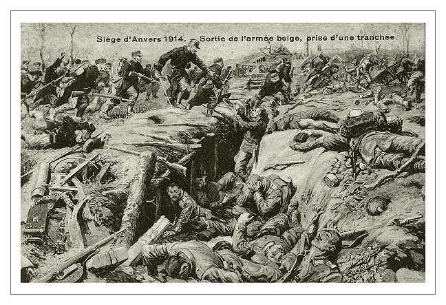 Beļģu kājnieku pretuzbrukums pie Antvernenes