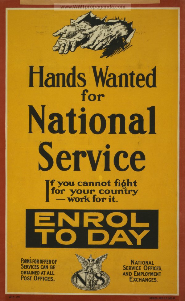 Национальной службе нужны твои руки. Если ты не можешь сражаться за свою страну - поработай на нее