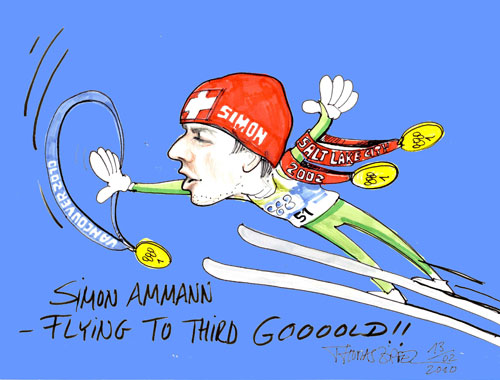 Симон Амман. Швейцарский прыгун с трамплина.
