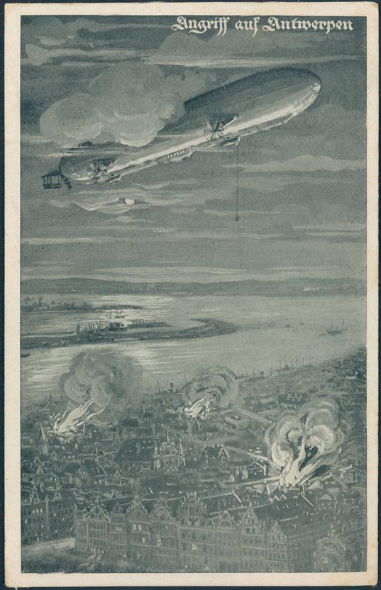 Бомбардировки Антверпена были популярным сюжетом немецких открыток