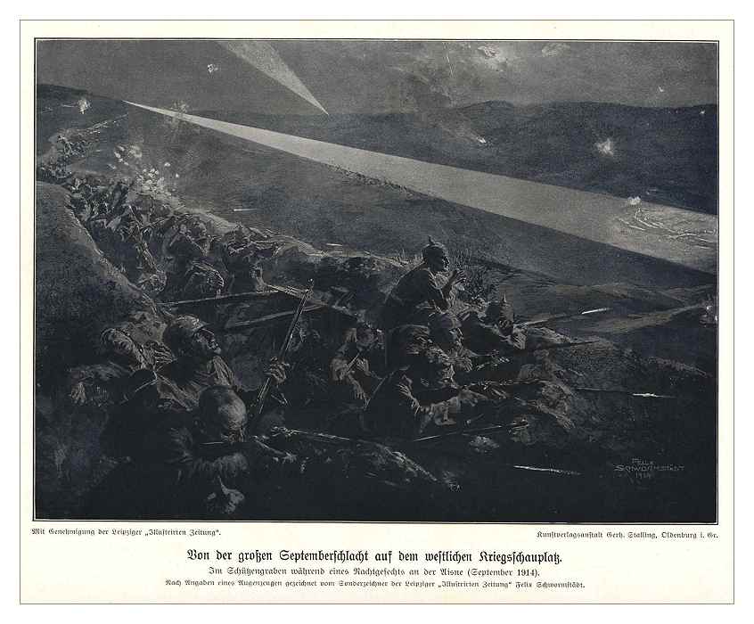 Сентябрь 1914. Германские войска закрепились в департаменте Эна