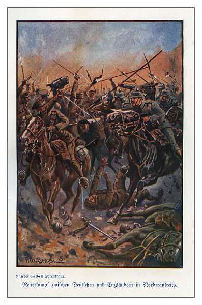 Атака германской кавалерии где-то в Северной Франции