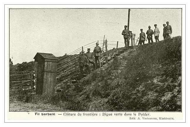 А так в годы Первой мировой выглядела бельгийско-голландская граница. Открытки послевоенные.