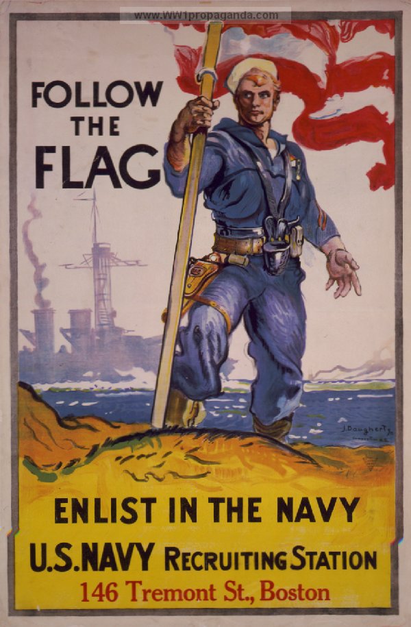 Следуй за флагом! Записывайся во флот США!
