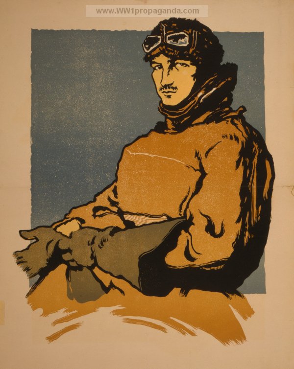 Реклама выставки британских рисунков и картин на тему авиации, которая организована Институтом Карнеги - организацией, занимающейся поддержкой научных исследований, основанной в 1902 году