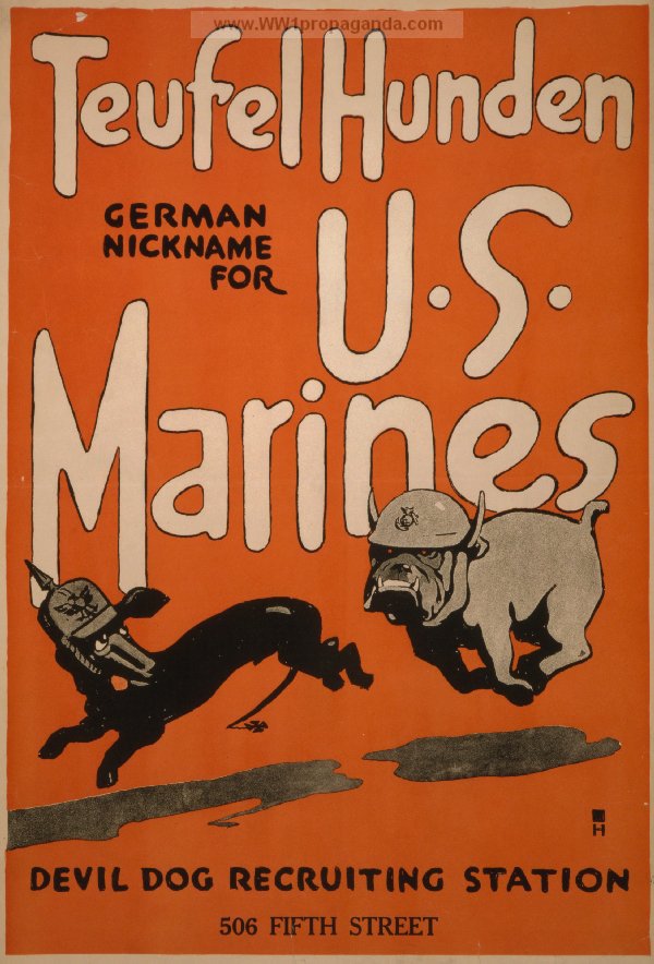 Адские псы - немецкое прозвище американских морских пехотинцев