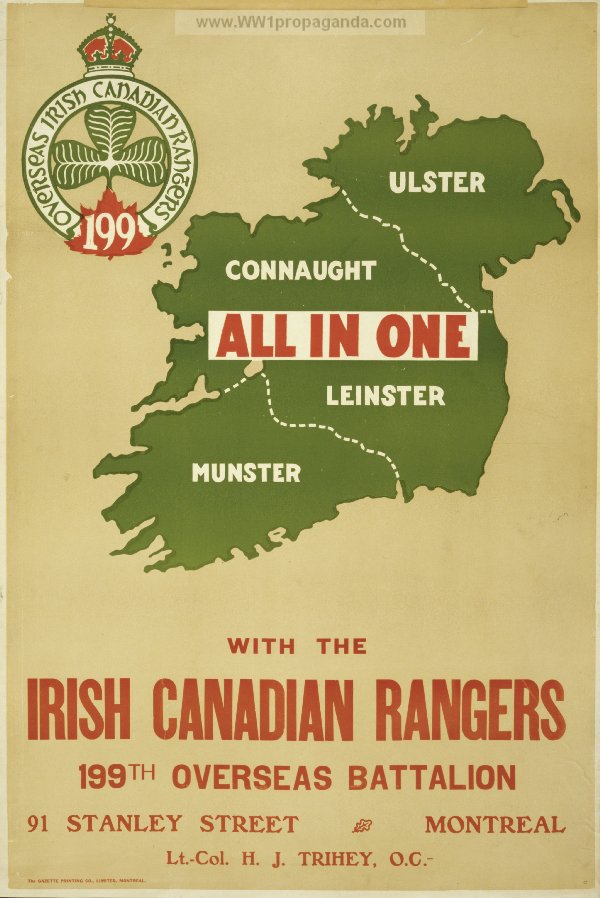 Еще один плакат для канадских ирландцев