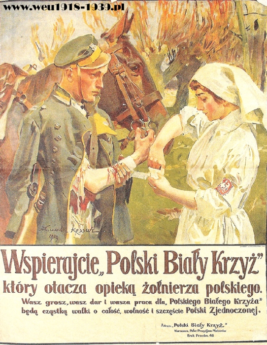 Плакат польского Белого Креста (что-то вроде международного Красного Креста, только польское и для поляков)