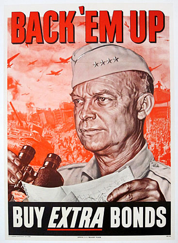 На плакате изображен Дуайт Эйзенхауэр - будущий президент