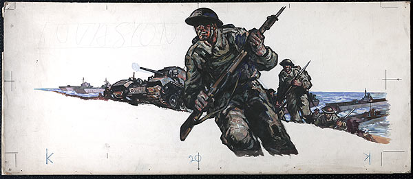 Эскиз плаката посвященного Дню Д - высадке в Нормандии
