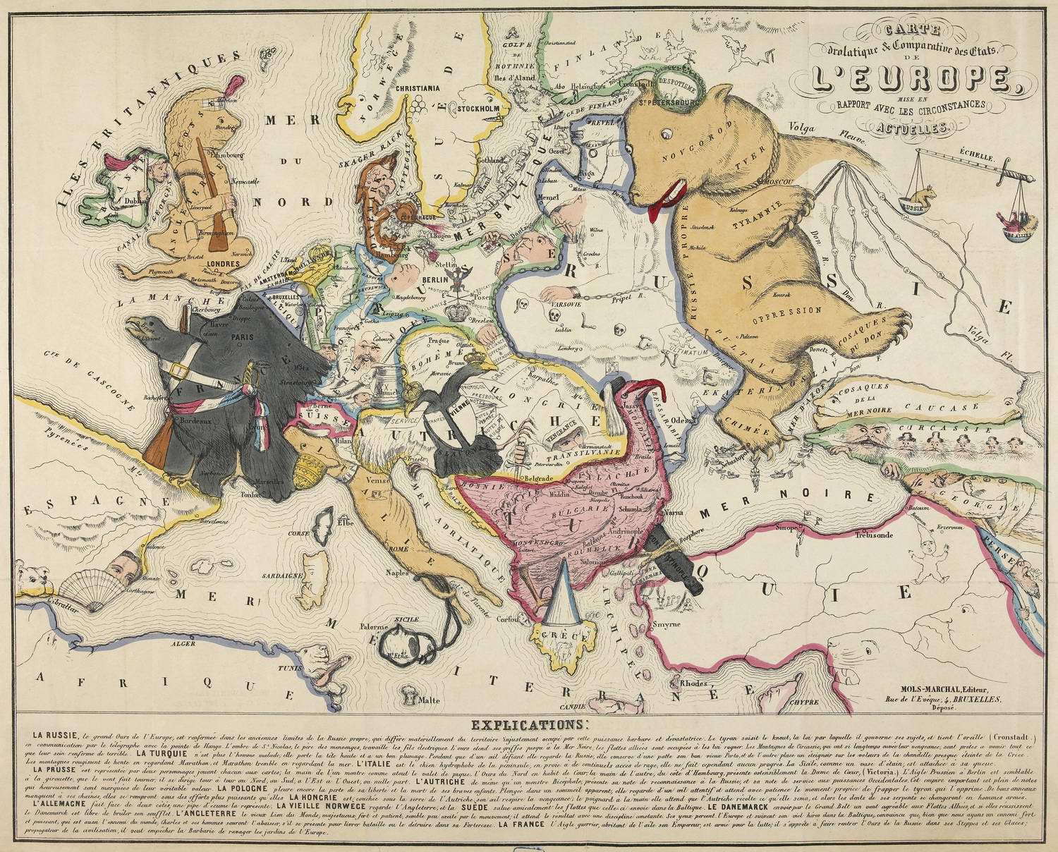 Карта 1853 - 56 г. г
