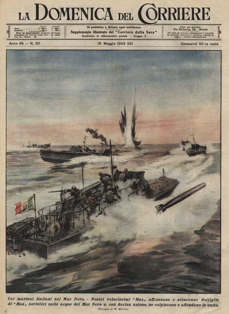 На Черном море: Итальянские торпедные катера уничтожают советские транспортные суда