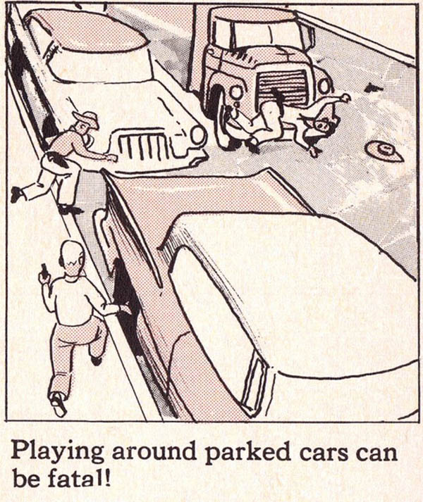 Игра вокруг припаркованных машин может быть смертельной