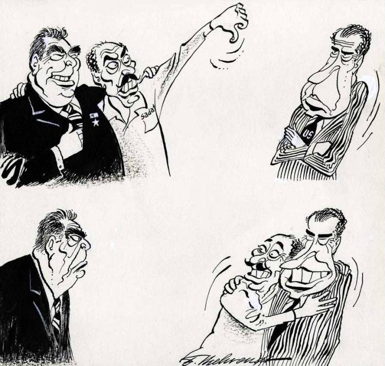 Эволюция дружбы египетского президента Садата с 1971 по 1975 год