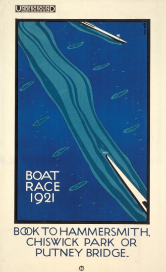 Метро довезёт до регаты. 1921 год. Художник Чарльз Пэйн.