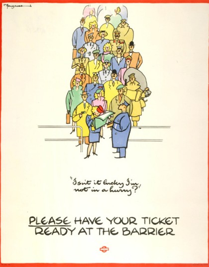 Приготовьте ваш билет. Fougasse (Cyril Kenneth Bird), 1944