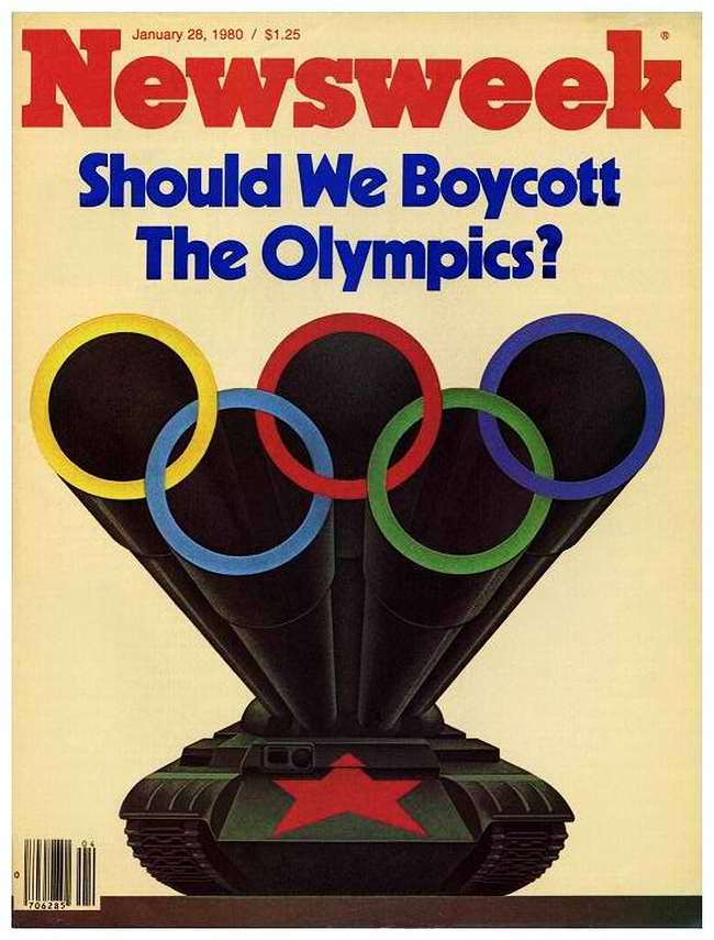 Следует ли нам бойкотировать Московскую Олимпиаду? (обложка журнала Newsweek, январь 1980 года - США)