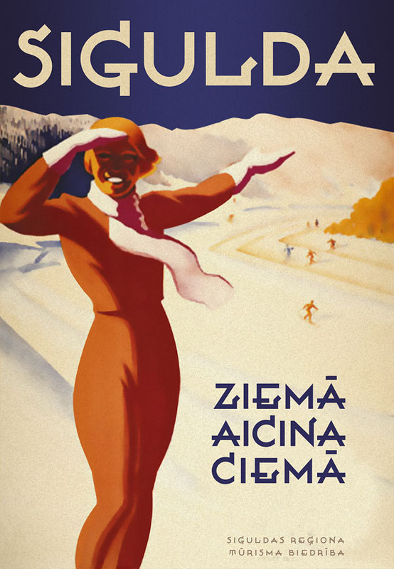 Реклама горнолыжного курорта в Сигулде. Зима приглашает в гости