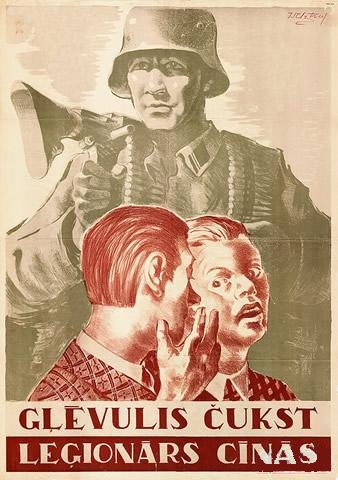 Художник Валтерс Узтицис, 1944 год. «Предатель шепчет, а легионер сражается»
