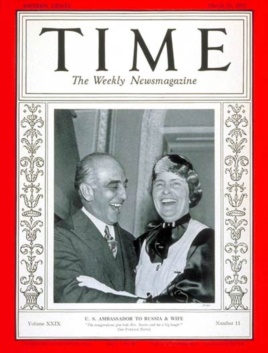 Обложка журнала Time с послом Дэвисом с супругой