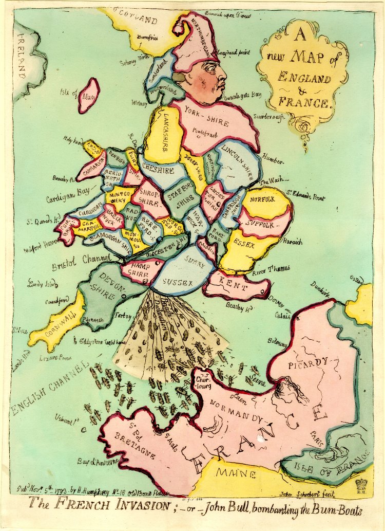 Карта Англии и Франции