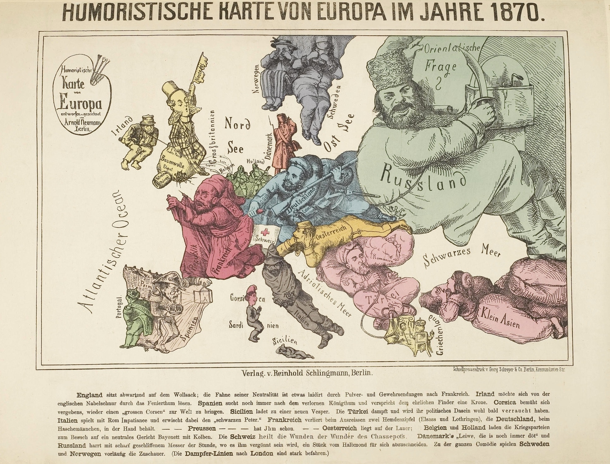 Немецкая карта 1870 г.