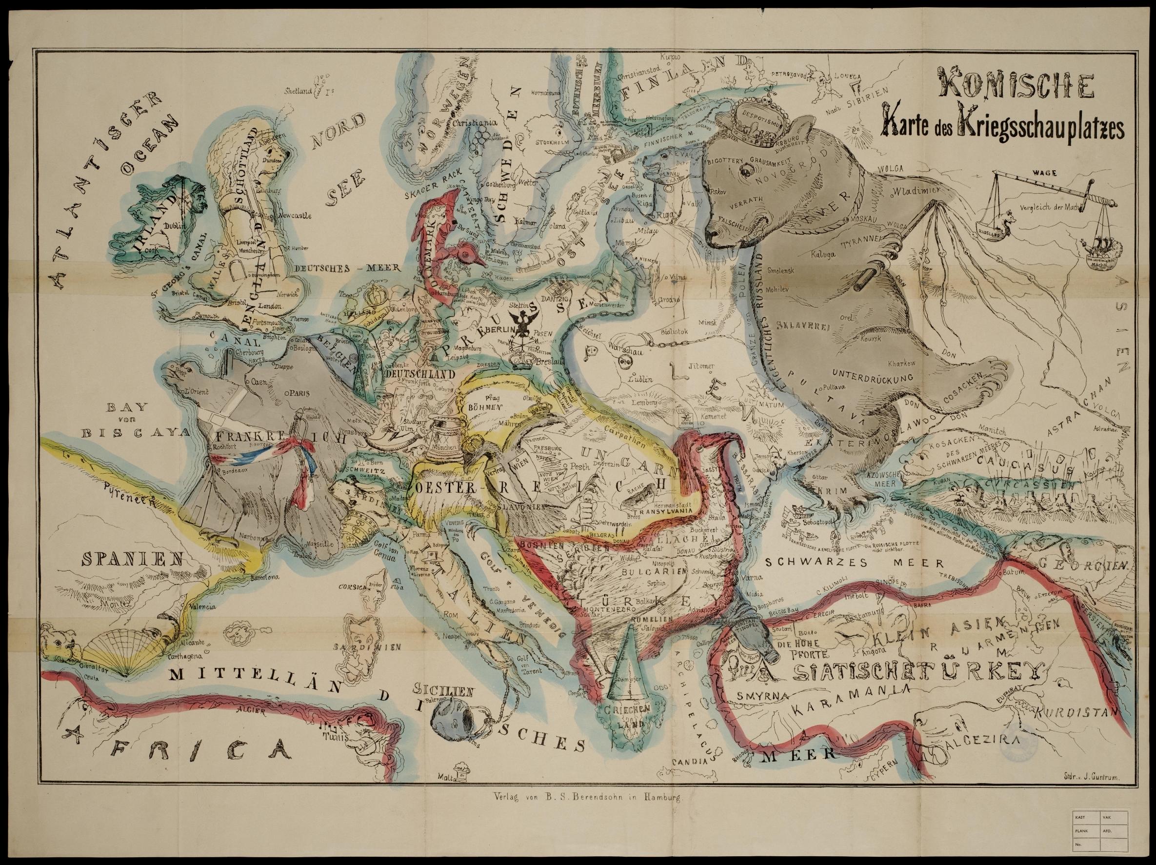 Немецкая карта, Крымская война 1853-1856