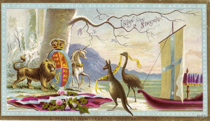 Новогодняя открытка. 1885 г.
