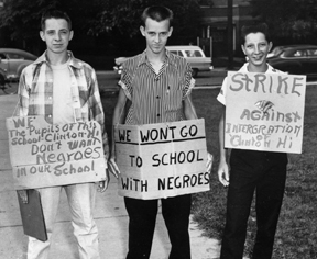 27 августа 1956 г. Клинтон, штат Теннеси. Мы не будем ходить в школу с неграми