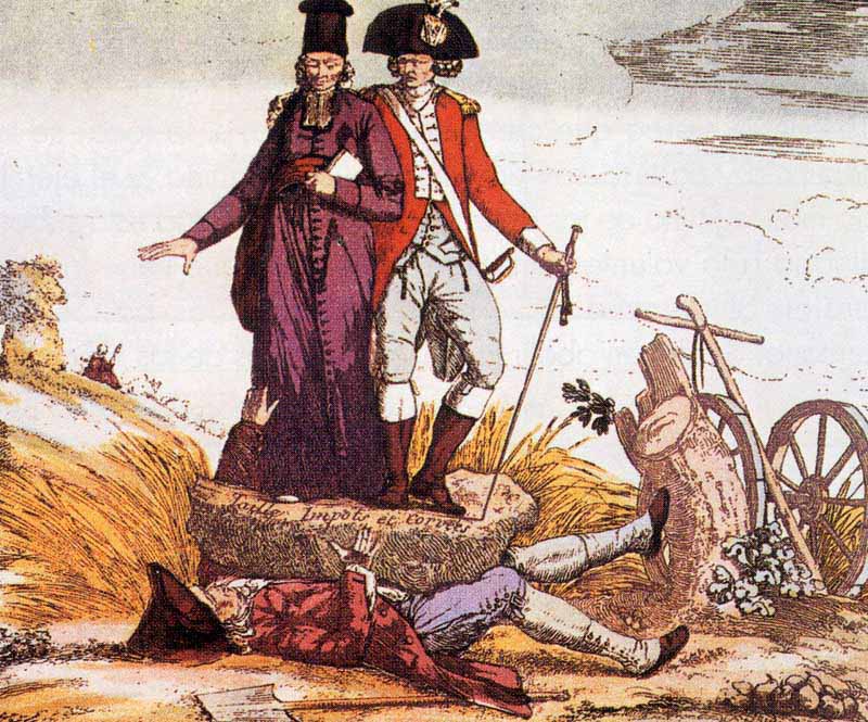 Карикатуры на Великую Французскую революцию. Франция. История пропаганды